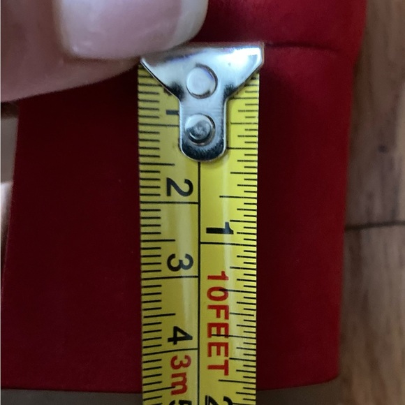 Also suede heels with ankle straps . Size 5 - Picture 2 of 4